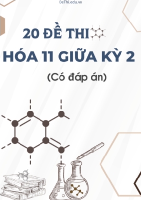 Bộ 20 Đề thi Hóa 11 giữa kì 2 (Có đáp án)